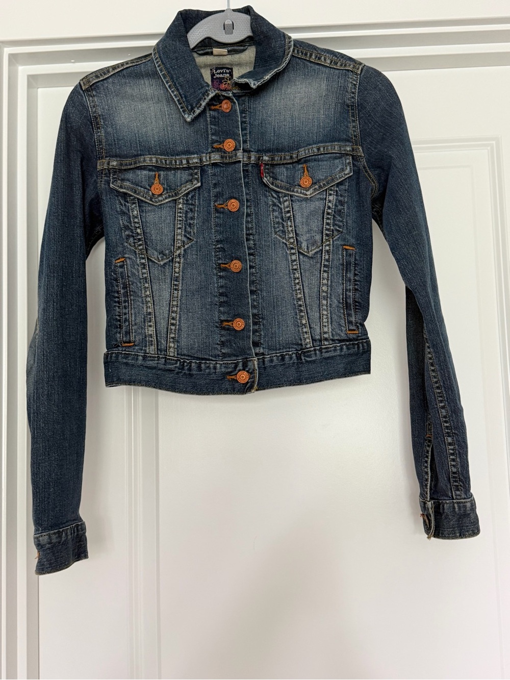 Vintage Levi's Dark Wash Denim Jacket - Blue